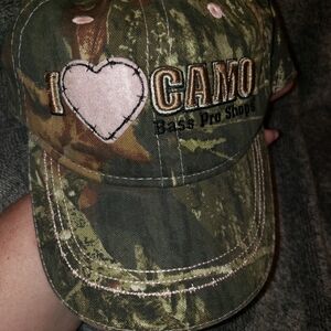 I Love Camo Youth Hat Bass Pro Shops Adjustable Back Hook And Loop.